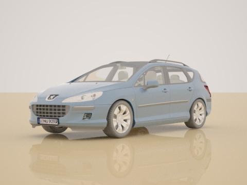 Peugeot 407 SW 3D मॉडल