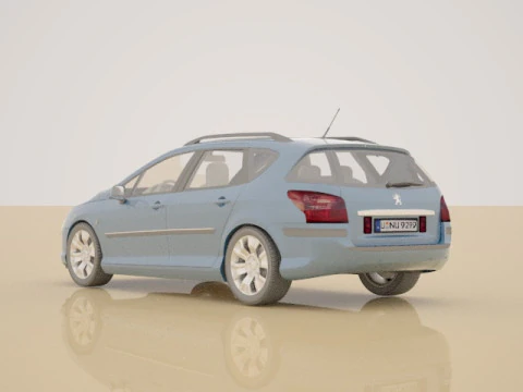 Peugeot 407 SW 3D Model
