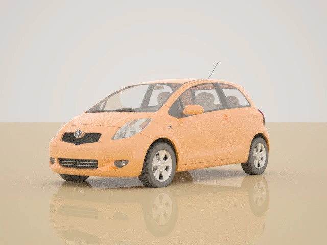 Toyota Yaris 3D Model .c4d .max .obj .3ds .fbx .stl .blend 