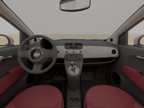 Fiat 500 3Dモデル