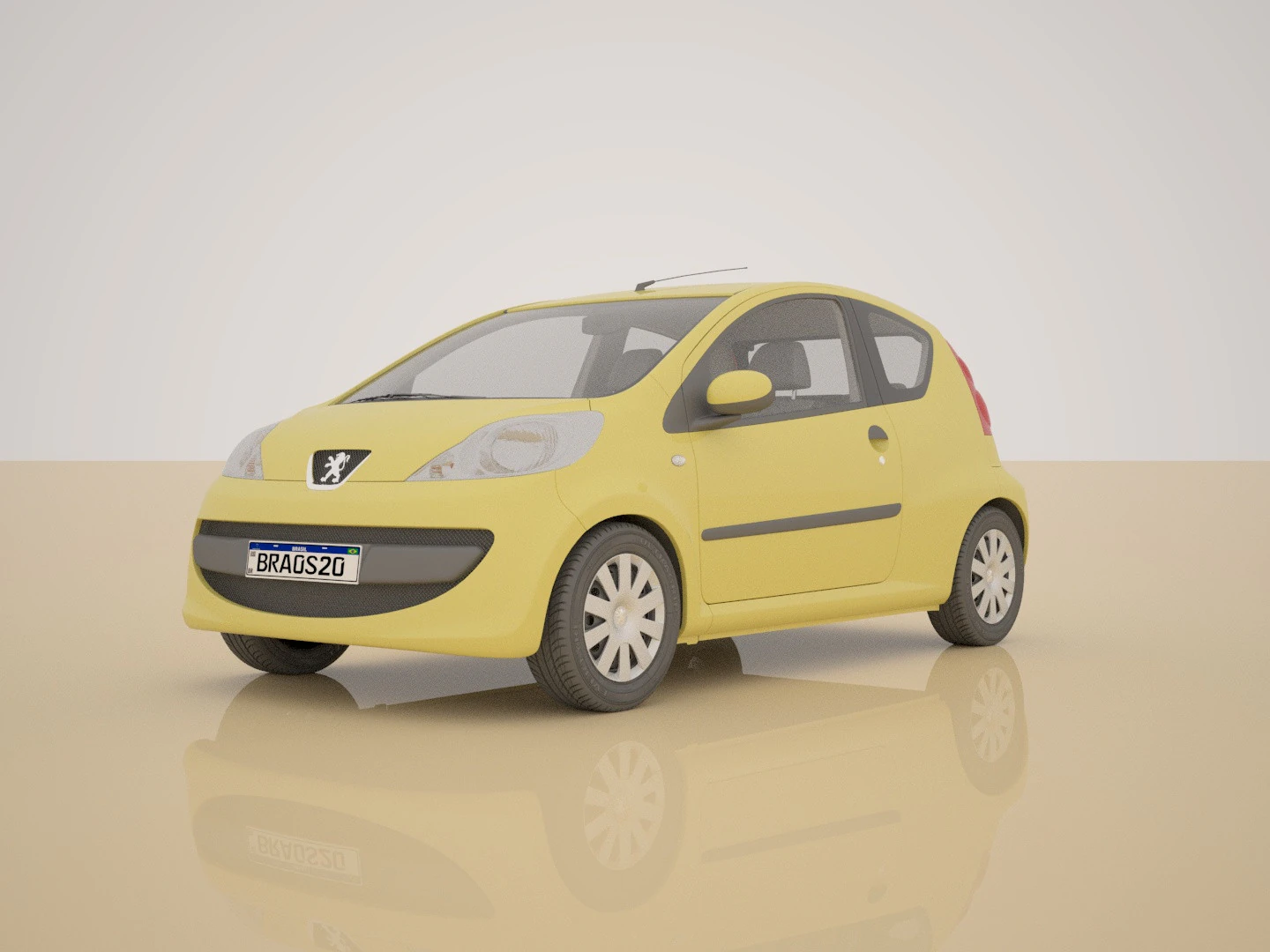 Peugeot 107 3D Model .c4d .max .obj .3ds .fbx .stl .blend 