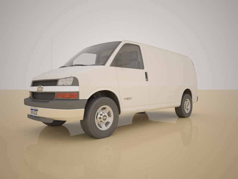 Chevrolet Furgao 3D Model .c4d .max .obj .3ds .fbx .stl .blend