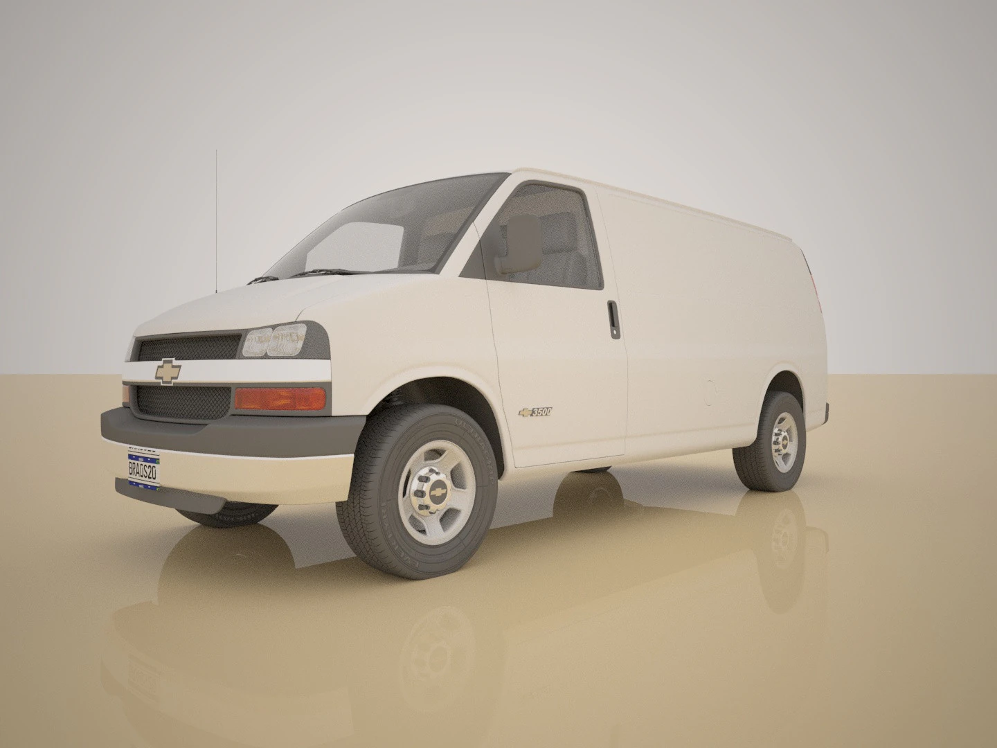 Chevrolet Furgao 3D Model .c4d .max .obj .3ds .fbx .stl .blend 