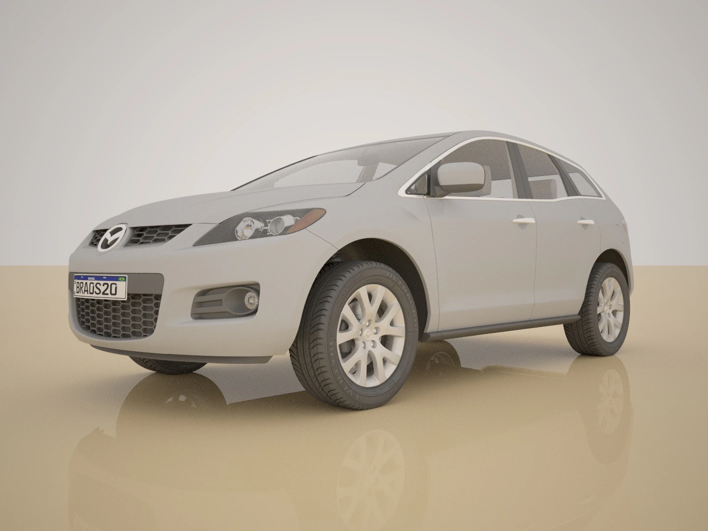 Mazda CX7 3D Model .c4d .max .obj .3ds .fbx .stl .blend 