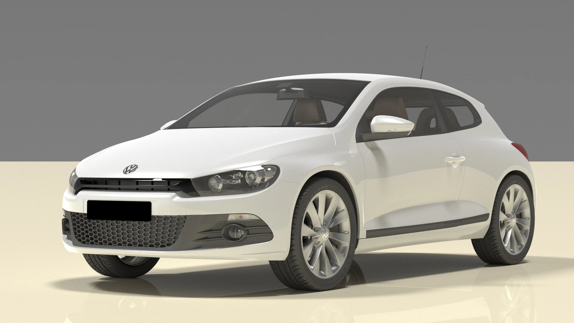 Volkswagen Sciroco 3D Model .c4d .max .obj .3ds .fbx .stl .blend 