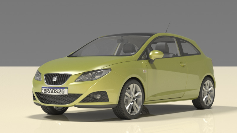 Seat Ibiza 3D Model .c4d .max .obj .3ds .fbx .stl .blend 