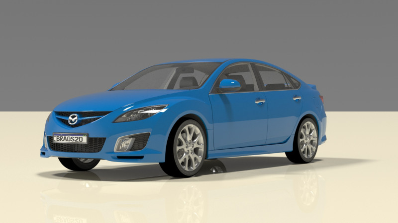 Mazda 6 3D Model .c4d .max .obj .3ds .fbx .stl .blend