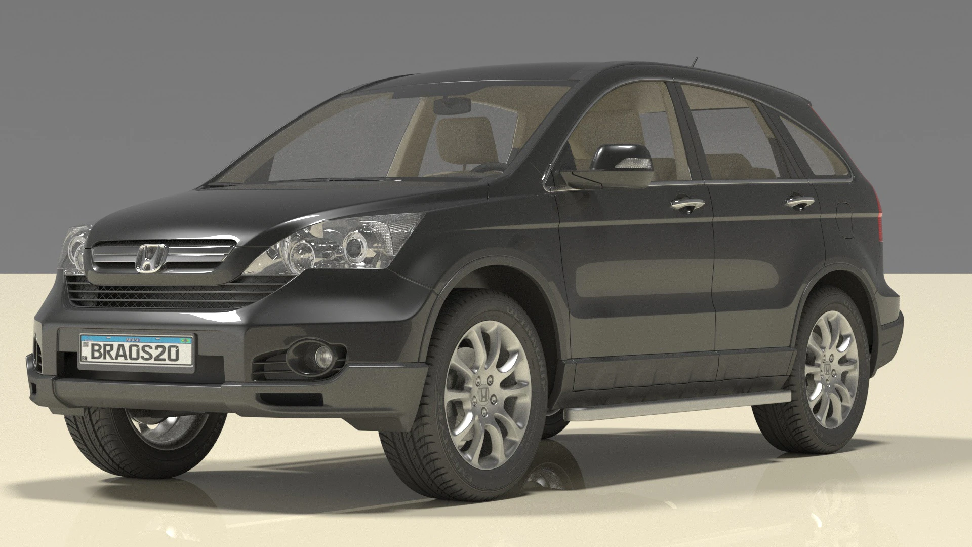 Honda CR4 3D Model .c4d .max .obj .3ds .fbx .stl .blend 