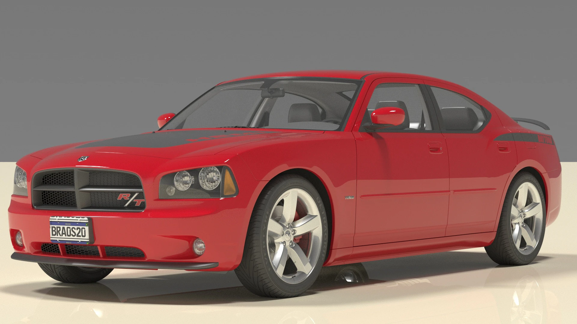 Dodge Charger 3D Model .c4d .max .obj .3ds .fbx .stl .blend 