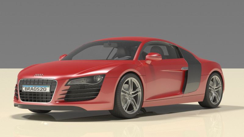 Audi R8 3D Модель .c4d .max .obj .3ds .fbx .stl .blend