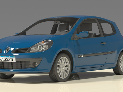 Clio Renault 3D 모델