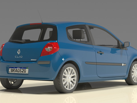 Clio Renault 3D 모델