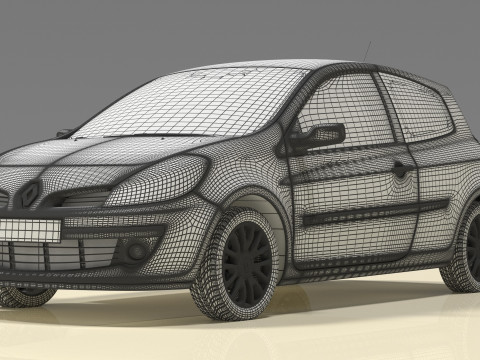 Clio Renault 3D 모델