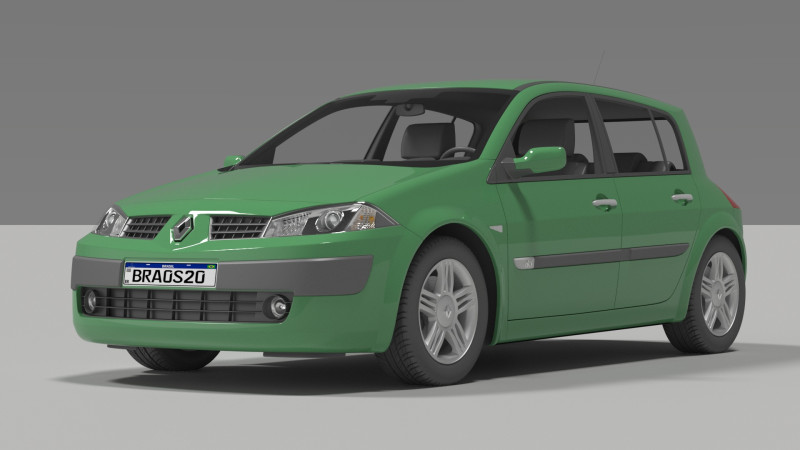 Renault Megane 3D Модель .c4d .max .obj .3ds .fbx .stl .blend