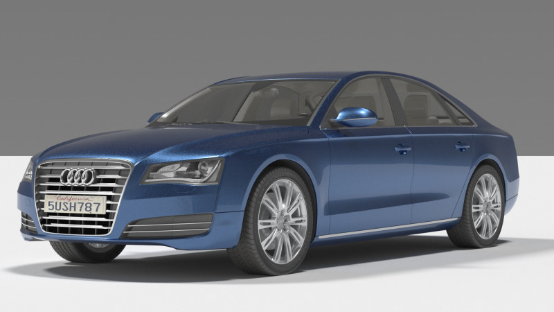 Audi A8 3D Model .c4d .max .obj .3ds .fbx .stl .blend