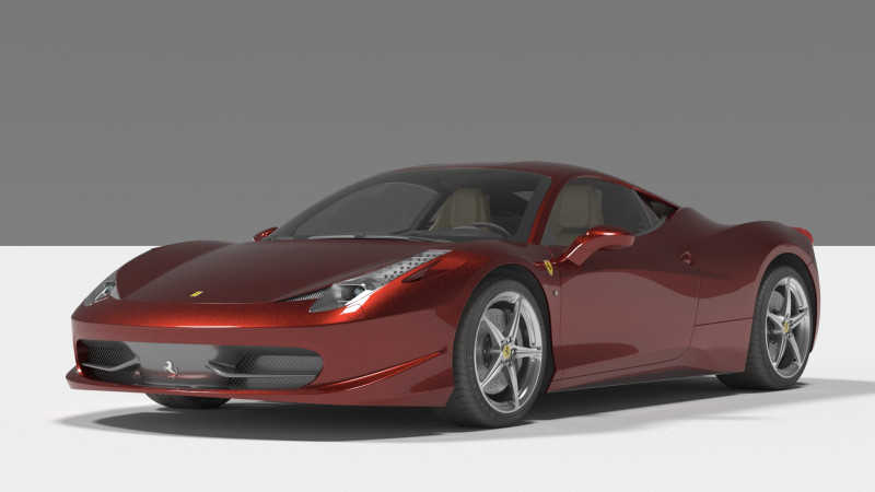 Ferrari 458 3D Model .c4d .max .obj .3ds .fbx .stl .blend