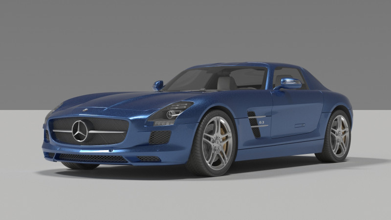 Mercedes SLS AMG 3D Model .c4d .max .obj .3ds .fbx .stl .blend 