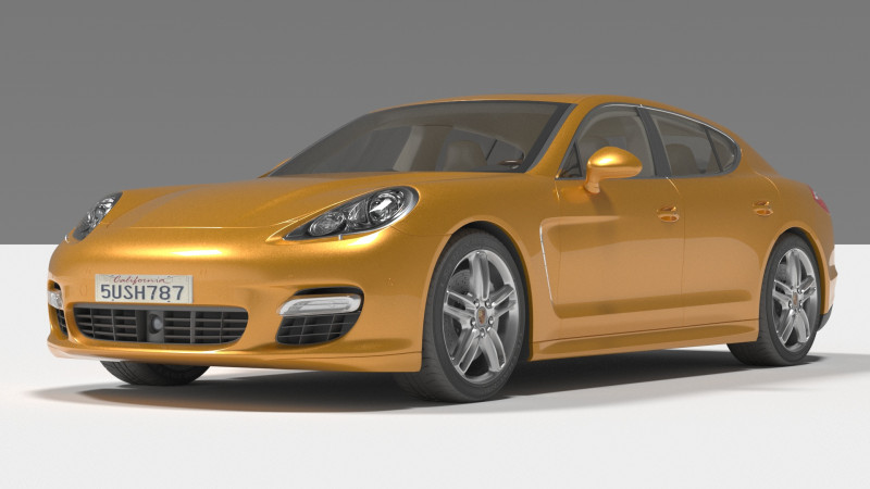 保时捷帕纳曼哈 3D 模型 .c4d .max .obj .3ds .fbx .stl .blend