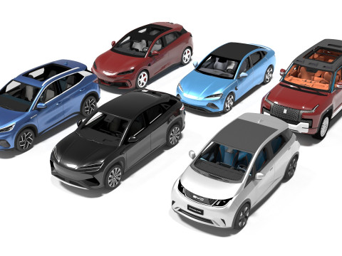 BYD Collection Pack 6 Cars Modelo 3D