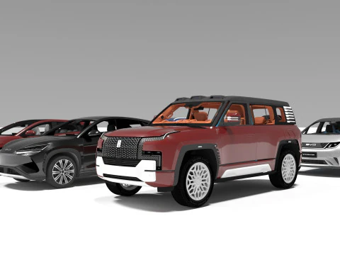 BYD Collection Pack 6 Cars 3D Model