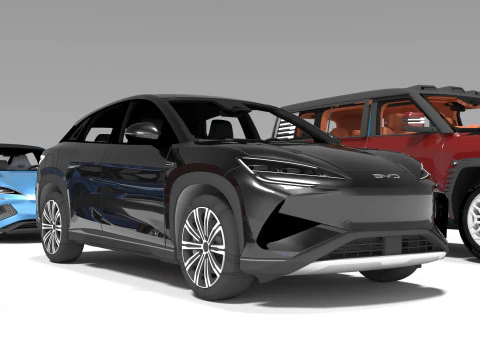 BYD Collection Pack 6 Cars 3D Model