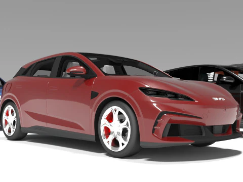 BYD Collection Pack 6 Cars 3D Model