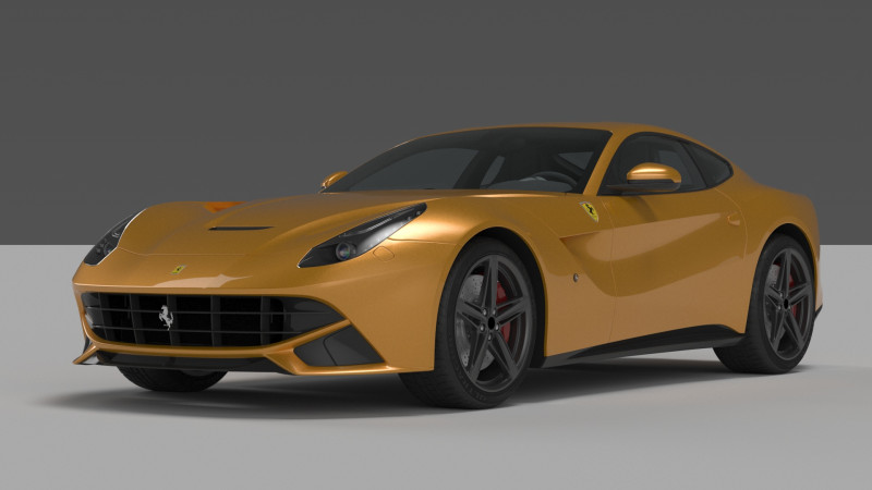 法拉利加州 3D 模型 .c4d .max .obj .3ds .fbx .stl .blend 