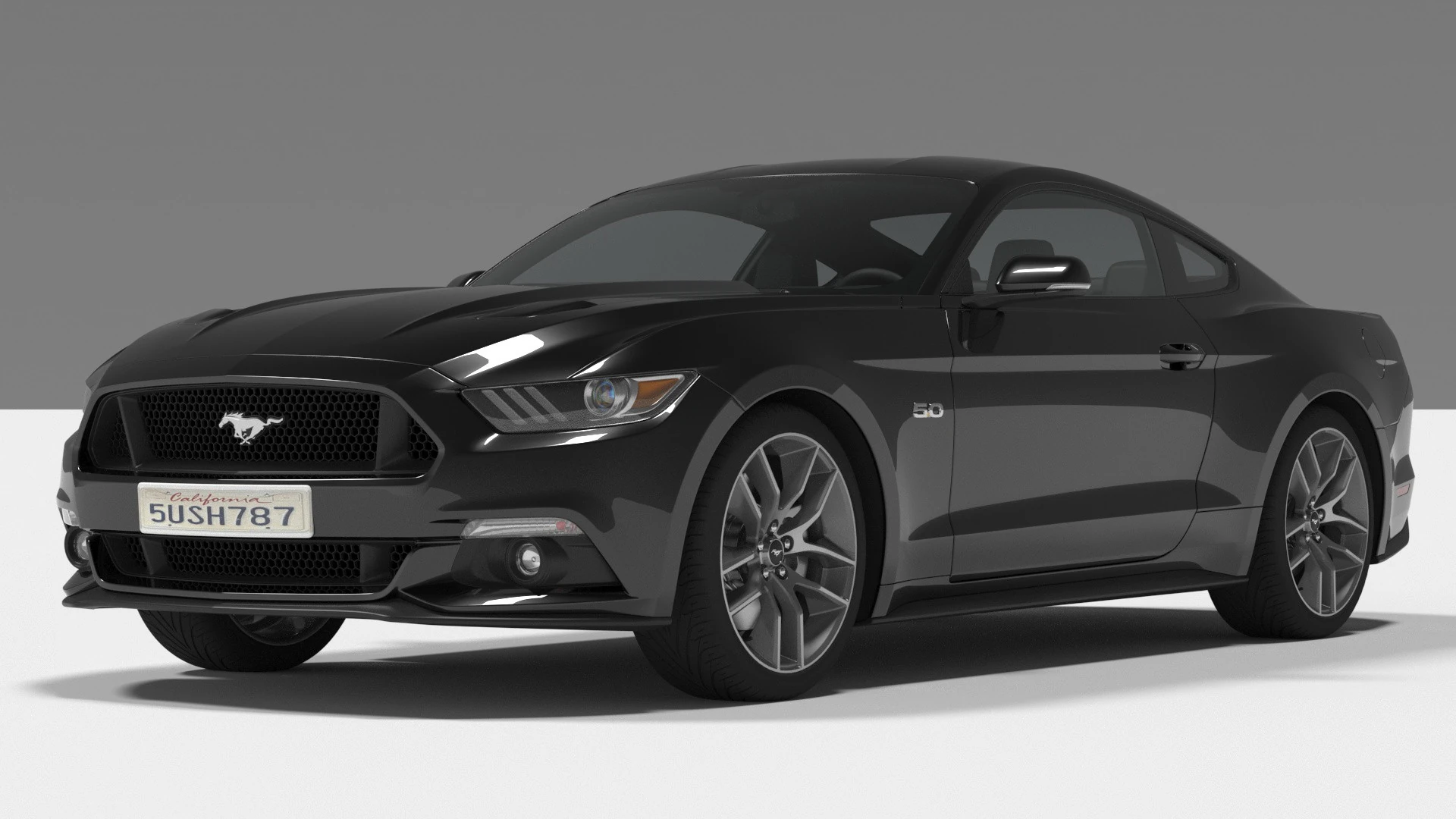 Mustang GT 3D Model .c4d .max .obj .3ds .fbx .stl .blend 