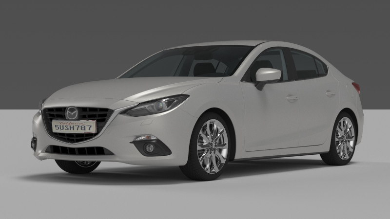 Mazda 3 3Dモデル .c4d .max .obj .3ds .fbx .stl .blend