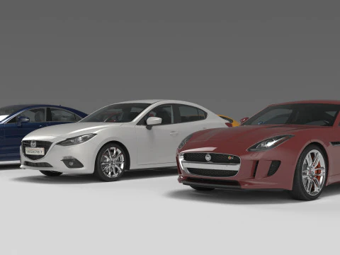 Pack 10 cars 3 3D Model