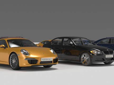 Pack 10 cars 3 3D Model
