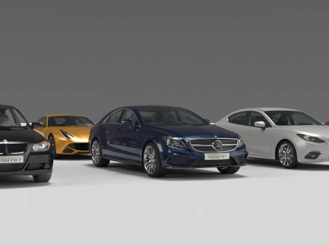 Pack 10 cars 3 3D Model
