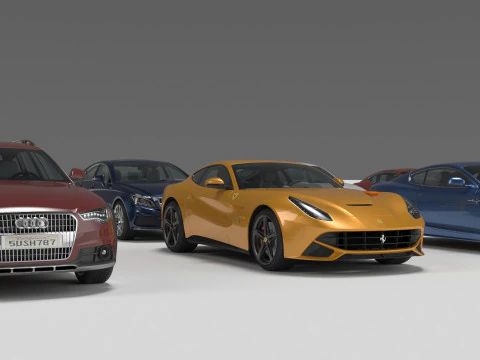 Pack 10 cars 3 3D Model