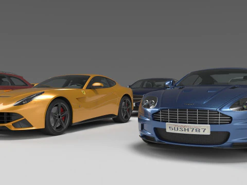 Pack 10 cars 3 3D Model