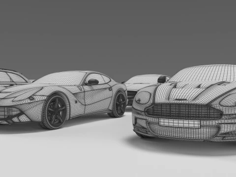 Pack 10 cars 3 3D Model