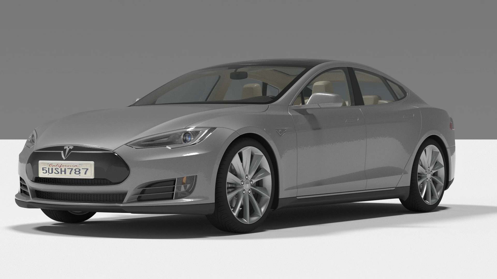 Tesla Eletric 3D Model .c4d .max .obj .3ds .fbx .stl .blend 