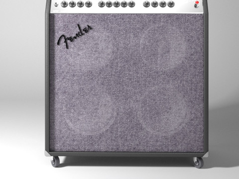 एम्पली गिटार फेंडर 3D मॉडल