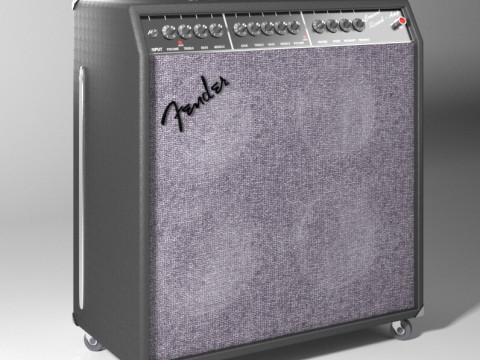 एम्पली गिटार फेंडर 3D मॉडल