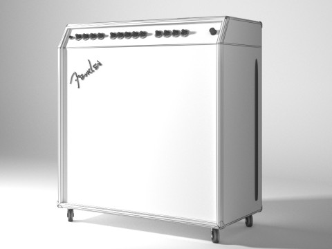 एम्पली गिटार फेंडर 3D मॉडल