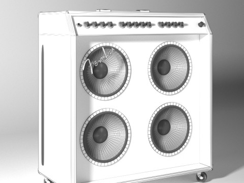 एम्पली गिटार फेंडर 3D मॉडल