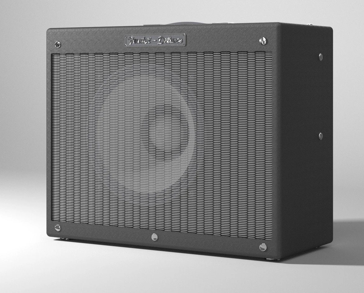 Ampli Fender Bass Deluxe 3D Model .c4d .max .obj .3ds .fbx .stl .blend