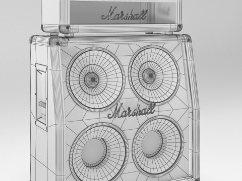 アンプリ マーシャル ビッグ 3Dモデル