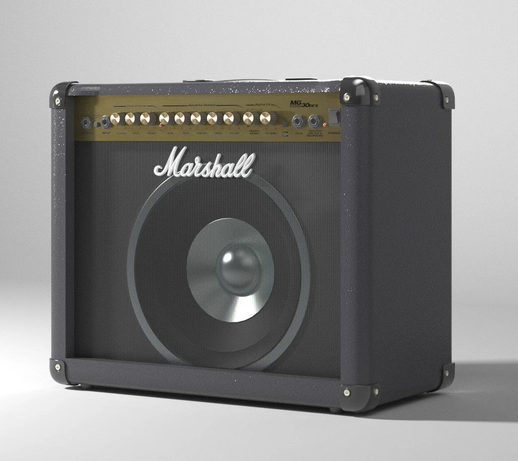 Ampli Marshall 3D Model .c4d .max .obj .3ds .fbx .stl .blend