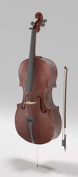 Bass Cello Model 3D .c4d .max .obj .3ds .fbx .stl .blend 