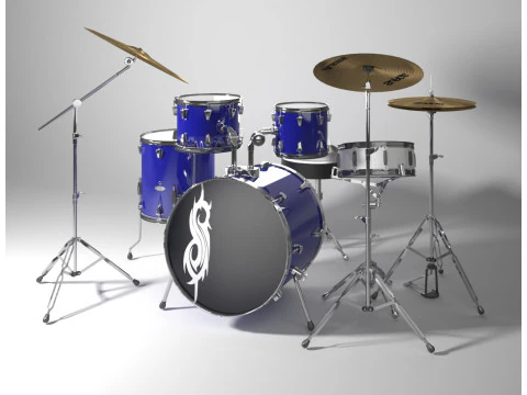 Conjunto de bateria Modelo 3D