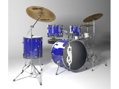 Conjunto de bater&iacute;a Modelo 3D