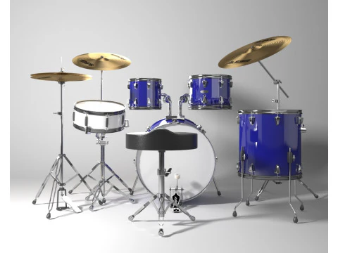 Conjunto de bater&iacute;a Modelo 3D