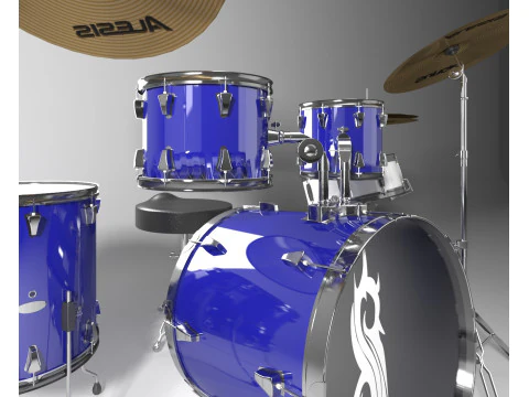 Conjunto de bater&iacute;a Modelo 3D