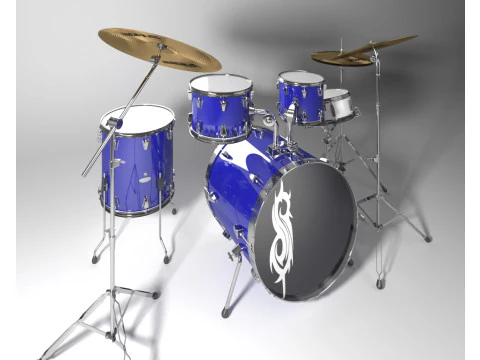 Conjunto de bater&iacute;a Modelo 3D