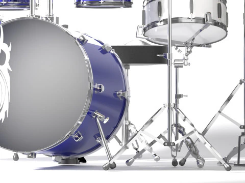 Conjunto de bater&iacute;a Modelo 3D